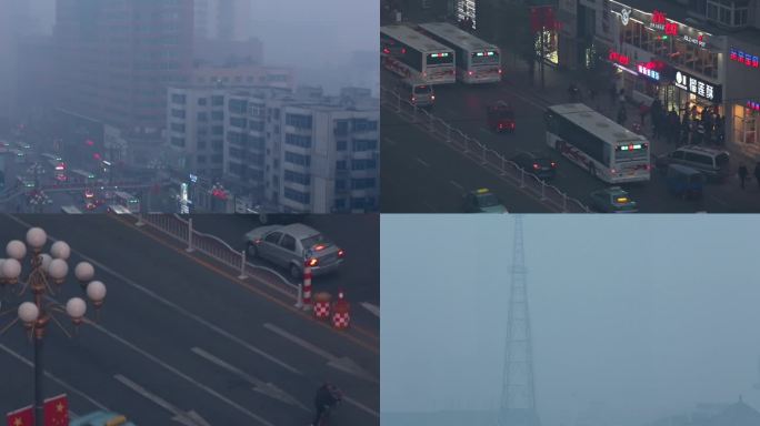 雾霾天气城市雾霾城市环境污染空气质量尾气