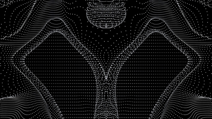 【4K时尚背景】黑白光线科技曲线虚拟图形