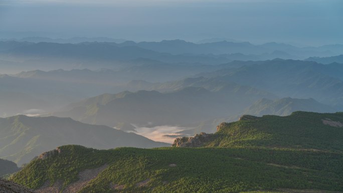 秦岭太白山拔仙台二爷海日出光影延时