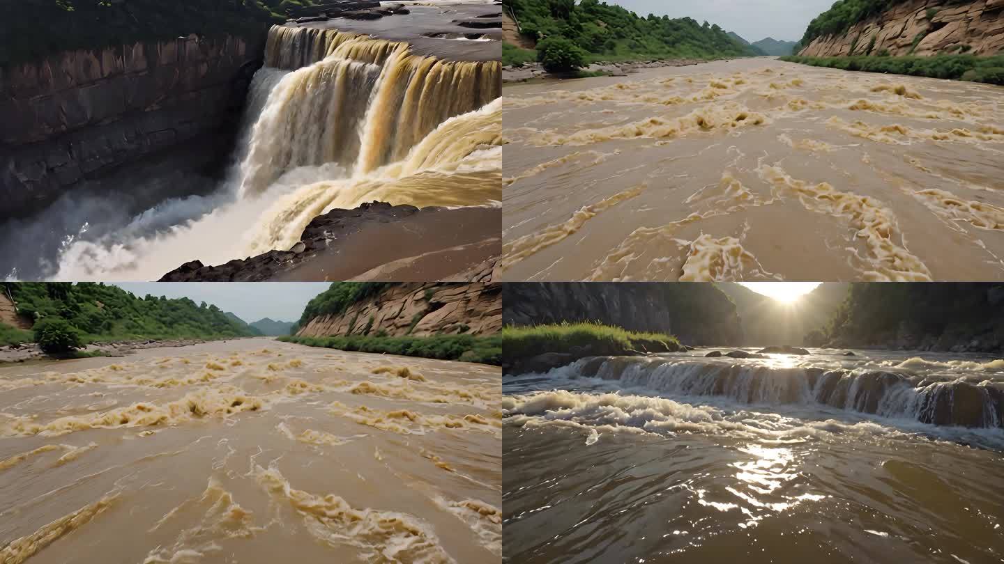 黄河瀑布风景