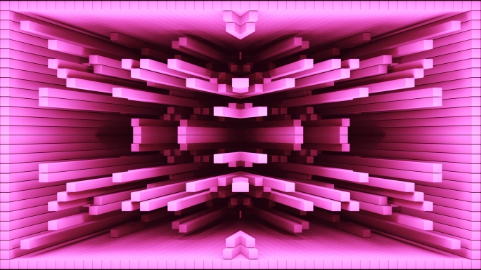 【裸眼3D】粉色立体律动光影浪漫创意空间