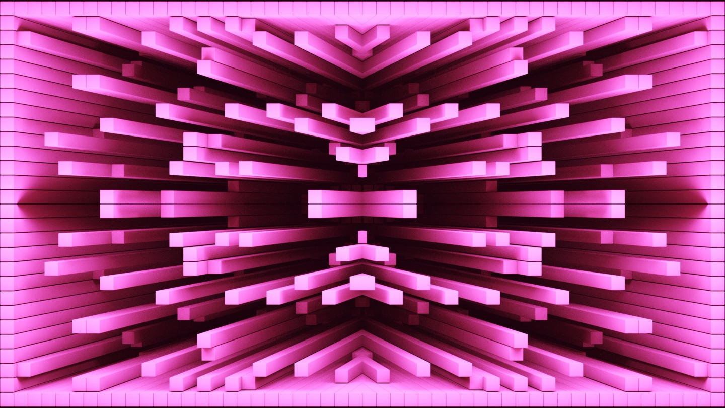 【裸眼3D】粉色立体律动光影浪漫创意空间