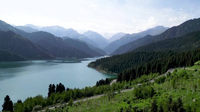 新疆航拍：天池博格达峰松树林（合集）
