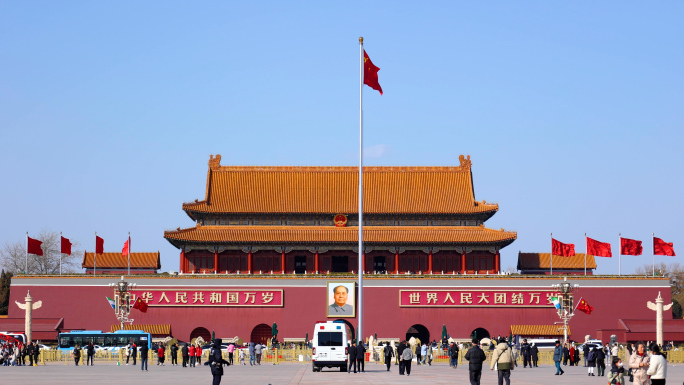 北京天安门广场五星红旗升格实拍合集