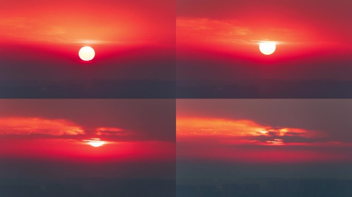 天空日出延时素材空镜头