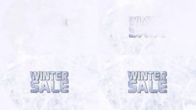 冬季销售。超级冬季特卖。冬季促销动画。冬季大甩卖