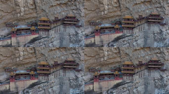 悬空寺大同宣传片素材山西文旅片头悬崖寺庙