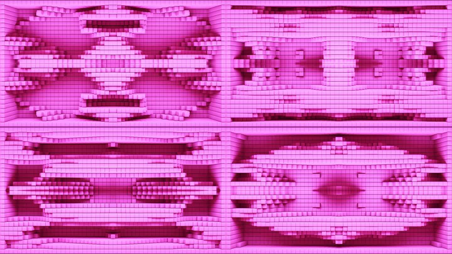 【裸眼3D】粉色立体律动凹凸光影浪漫空间