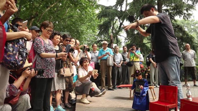 上海 静安公园 提线木偶表演
