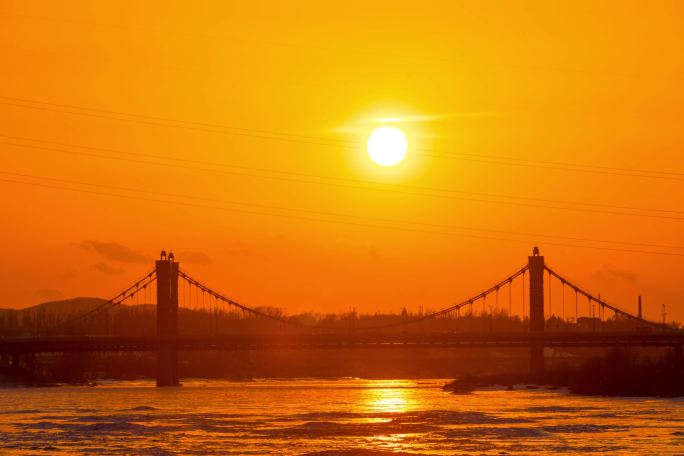 兴隆大桥夕阳