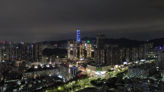 星河 双子塔 夜景 最高等高双子塔 航拍