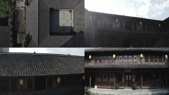 古建筑_四合院_瓦房_航拍