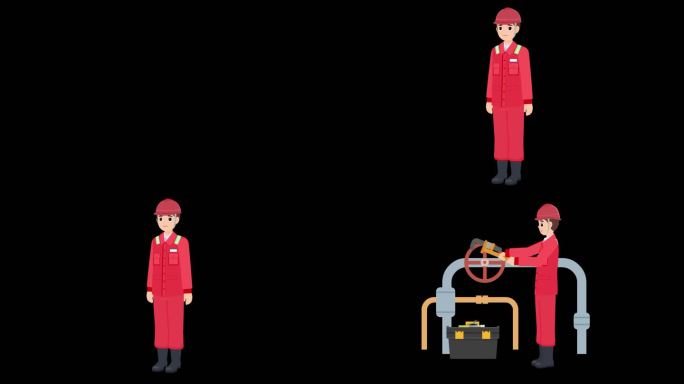石油工人卡通30种表情介绍维修记录说话