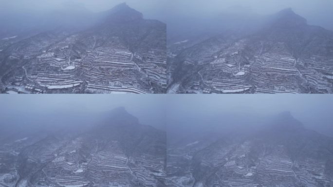 瑞雪兆丰年大山雪景