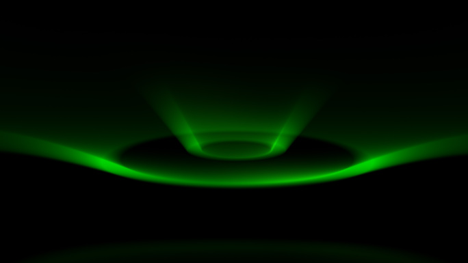 带通道 绿色辉光 圆形散开光线 激光扫描
