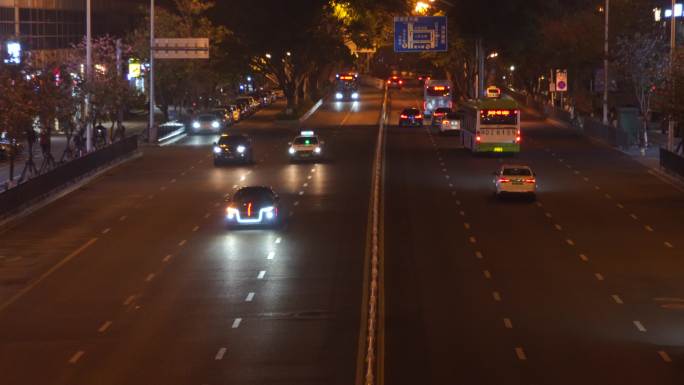 厦门东渡城市夜晚车流延时实拍合集