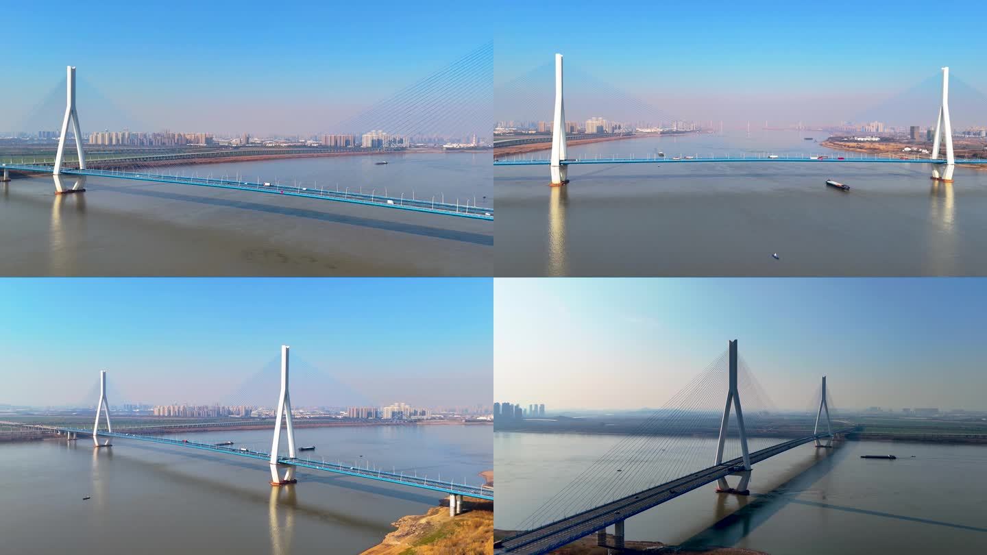 武汉桥梁沌口长江大桥过江斜拉桥公路桥-1