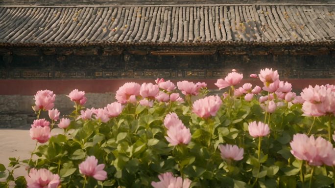 花卉 庭院 宫殿 仿古建筑A025