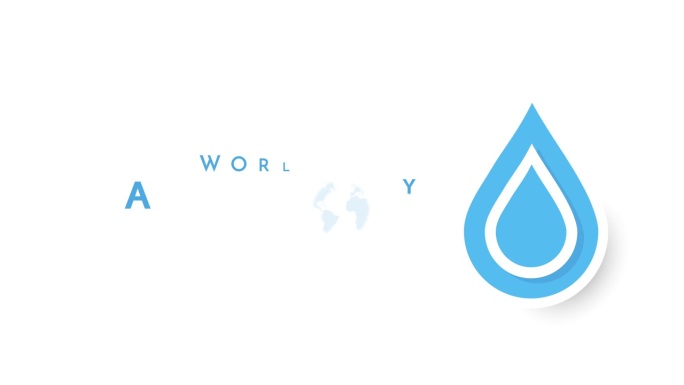世界水日卡，3月22日。4 k