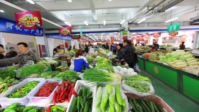 超市菜市场买菜、肉