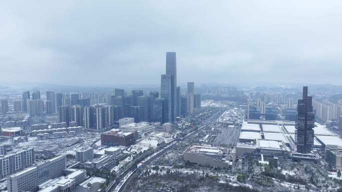 贵阳金融城雪景会展城雪景101大厦