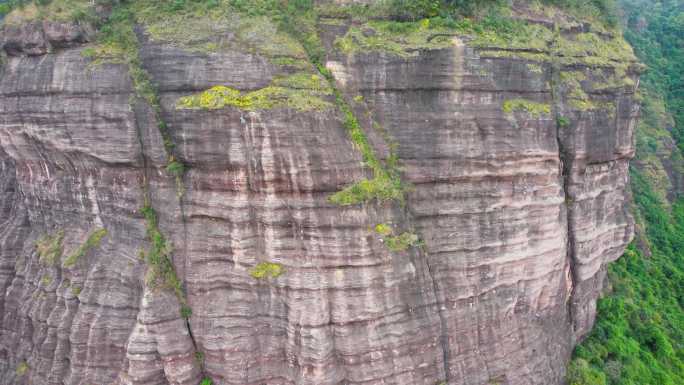 韶关丹霞山地质奇观红色的石头丹霞地貌航拍