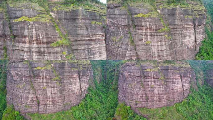 韶关丹霞山地质奇观红色的石头丹霞地貌航拍