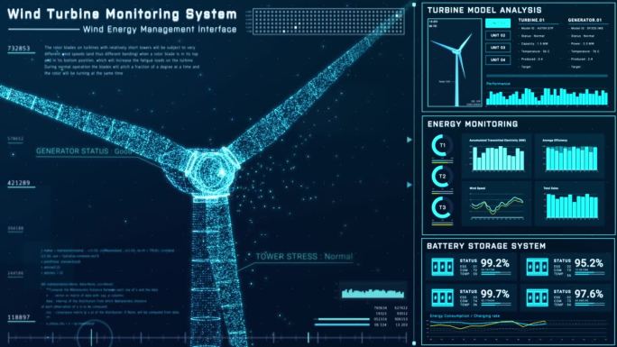 未来风轮机能源控制中心界面设计