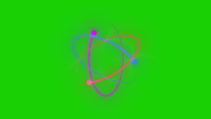 电子原子轨道三维模型动画库存视频