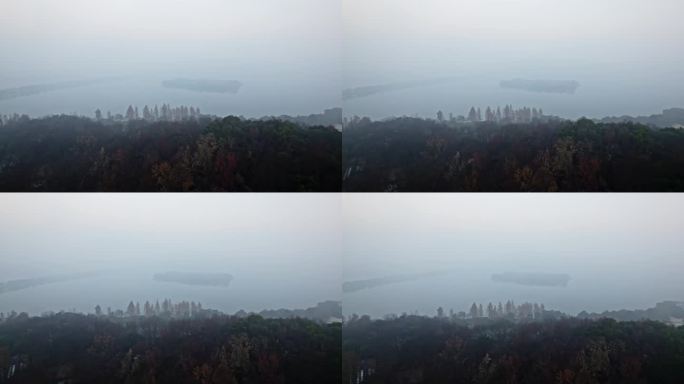 晨雾中的西湖