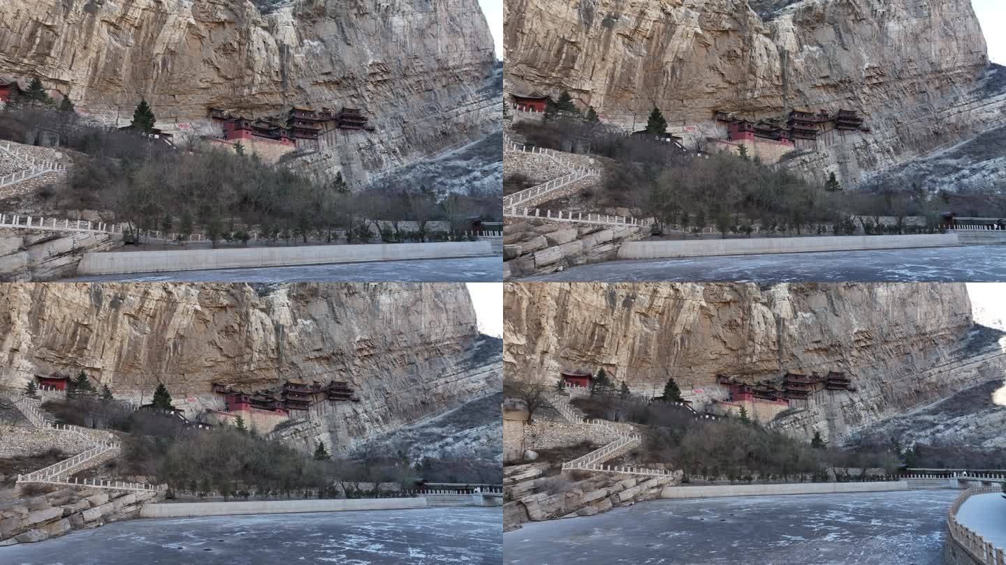 悬空寺大同宣传片素材山西文旅片头悬崖寺庙