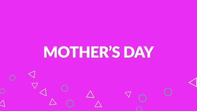 用粉色几何图形庆祝母亲节