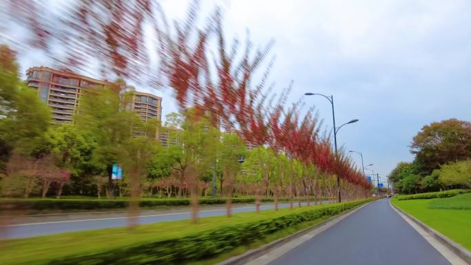 傍晚黄昏城市马路风景视频素材404