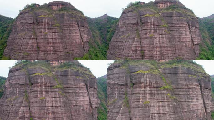 韶关丹霞山地质奇观红色的石头丹霞地貌航拍