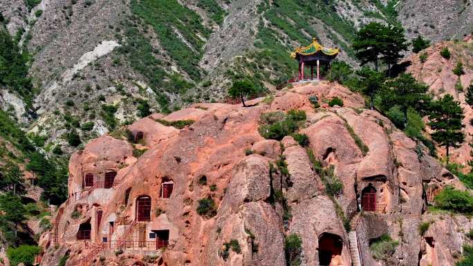 宁夏固原须弥山石窟航拍震撼夏天风光集