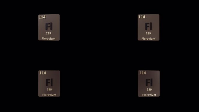 Flerovium元素周期表3d动画