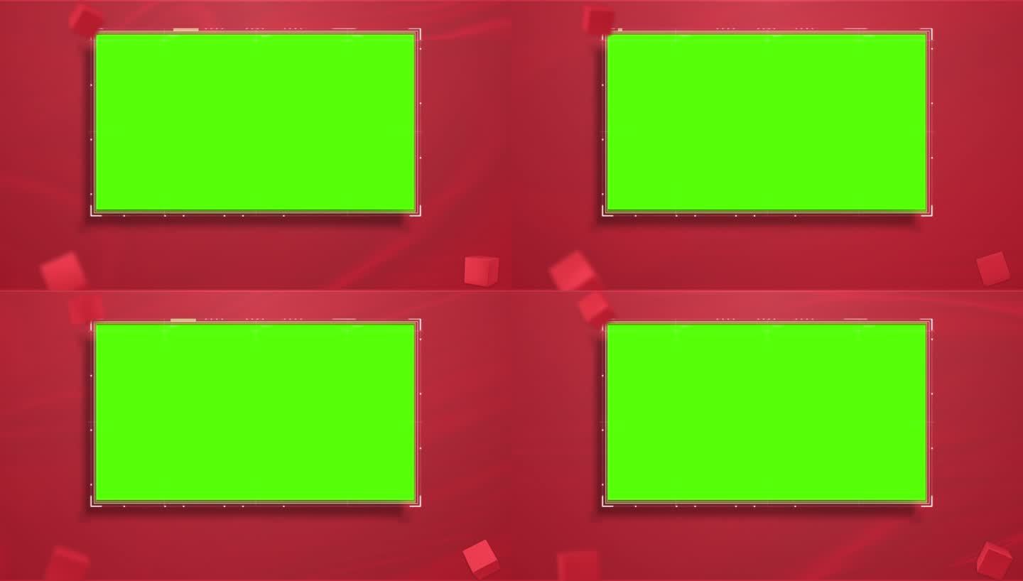红色视频框绿幕