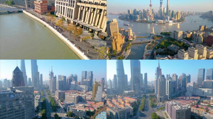 上海外滩乍浦路桥苏州河车流人流延时摄影视