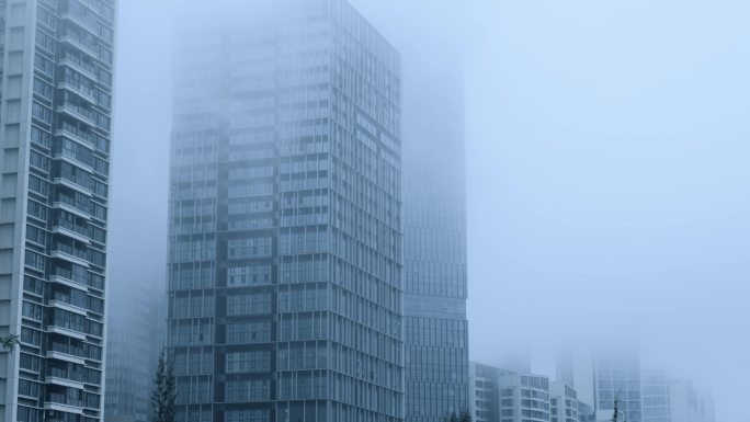 回南天建筑雾气