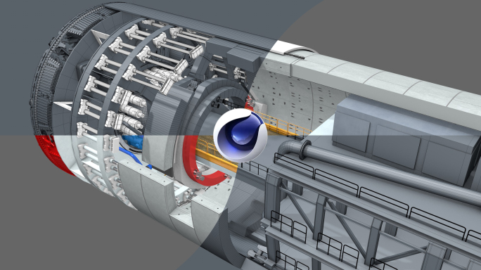 盾构机C4D工程