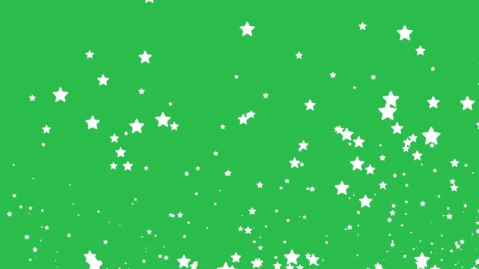 新星在绿幕背景上的动态图形效果。