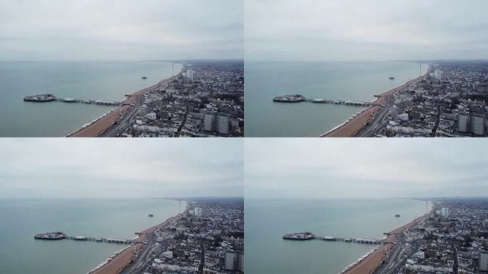 阴天的布莱顿海滨:码头和i360, Ariel View