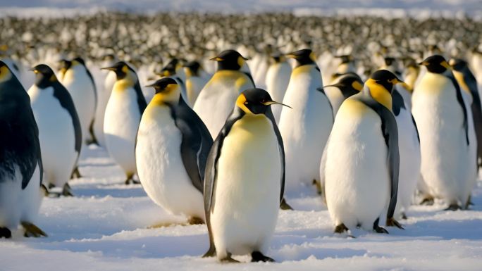北极 企鹅 企鹅群A025