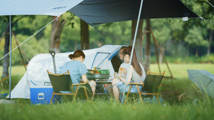 露营/户外聚会/露营基地/聚餐/4K高清