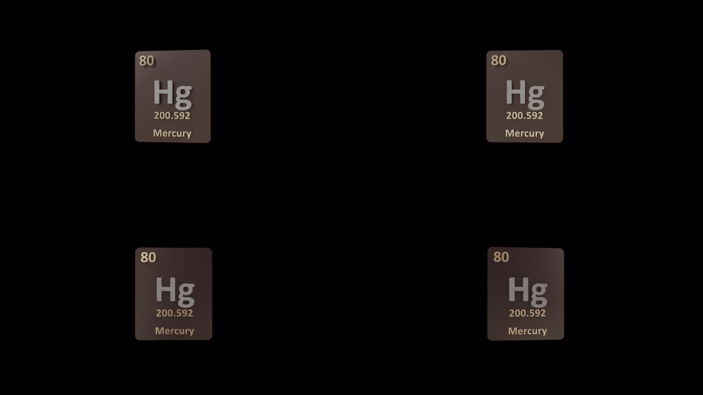 汞元素周期表3d动画