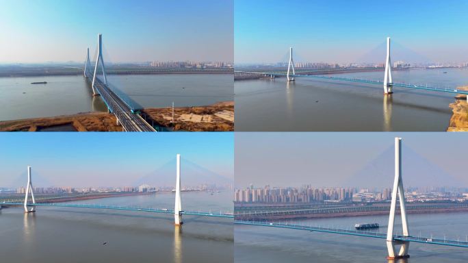 武汉长江水道斜拉桥公路桥沌口长江大桥-5