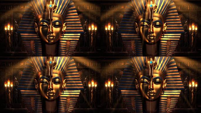 金色立体埃及背景视频2