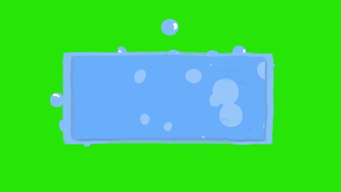 彩色手绘卡通下三分之一:绿色屏幕上的语音气泡模板