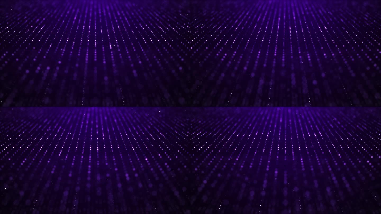 技术抽象数字粒子与流动点紫色环背景