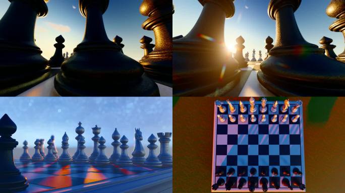 国际象棋排列布阵对局视频